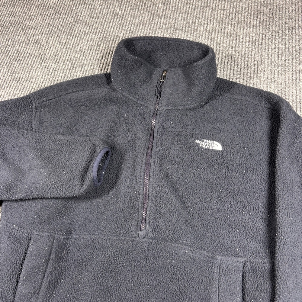 The North Face Pullover Womens S Black Fleece 1/4 Zip Pullover Jacket Log
